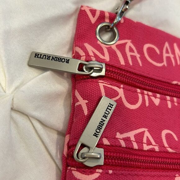 Robin Rute Women's Puntacana Red Dual Zipper Pocket Crossbody Sling Bag - Picture 4 of 8